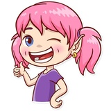 Zebra Girl WhatsApp Sticker #3