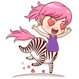 Zebra Girl WhatsApp Sticker #5