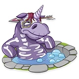 Undead Unicorn WhatsApp Sticker #10