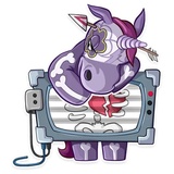 Undead Unicorn WhatsApp Sticker #11