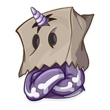 Undead Unicorn WhatsApp Sticker #12