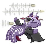 Undead Unicorn WhatsApp Sticker #16