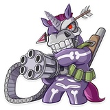 Undead Unicorn WhatsApp Sticker #17