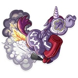 Undead Unicorn WhatsApp Sticker #19