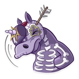 Undead Unicorn WhatsApp Sticker #2