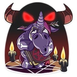 Undead Unicorn WhatsApp Sticker #21