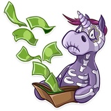 Undead Unicorn WhatsApp Sticker #23