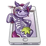 Undead Unicorn WhatsApp Sticker #24