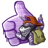 Undead Unicorn WhatsApp Sticker #25