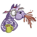 Undead Unicorn WhatsApp Sticker #3