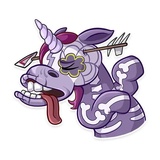 Undead Unicorn WhatsApp Sticker #4