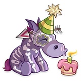 Undead Unicorn WhatsApp Sticker #8
