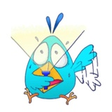 Bored Chick WhatsApp Sticker #13