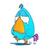 Bored Chick WhatsApp Sticker #5