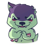 Creepy Wolf WhatsApp Sticker #10