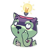 Creepy Wolf WhatsApp Sticker #12