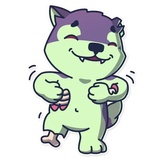 Creepy Wolf WhatsApp Sticker #15