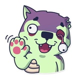 Creepy Wolf WhatsApp Sticker #16