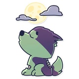 Creepy Wolf WhatsApp Sticker #19