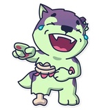 Creepy Wolf WhatsApp Sticker #2