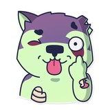 Creepy Wolf WhatsApp Sticker #20