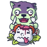 Creepy Wolf WhatsApp Sticker #21