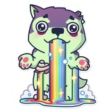 Creepy Wolf WhatsApp Sticker #23