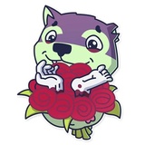 Creepy Wolf WhatsApp Sticker #24