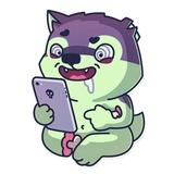 Creepy Wolf WhatsApp Sticker #25