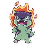 Creepy Wolf WhatsApp Sticker #4