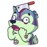 Creepy Wolf WhatsApp Sticker #5