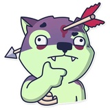 Creepy Wolf WhatsApp Sticker #6