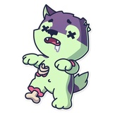 Creepy Wolf WhatsApp Sticker #7