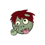 Zombie Emoji WhatsApp Sticker #2