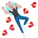 Blonde WhatsApp Sticker #22