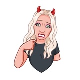 Blonde WhatsApp Sticker #3