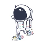 Cool Astronaut WhatsApp Sticker #11
