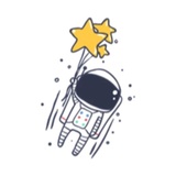 Cool Astronaut WhatsApp Sticker #12