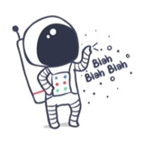 Cool Astronaut WhatsApp Sticker #13