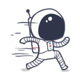 Cool Astronaut WhatsApp Sticker #19