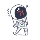 Cool Astronaut WhatsApp Sticker #24