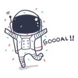 Cool Astronaut WhatsApp Sticker #25