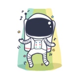 Cool Astronaut WhatsApp Sticker #26