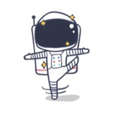 Cool Astronaut WhatsApp Sticker #27
