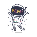 Cool Astronaut WhatsApp Sticker #4
