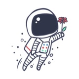 Cool Astronaut WhatsApp Sticker #8