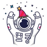 Cosmonaut WhatsApp Sticker #14