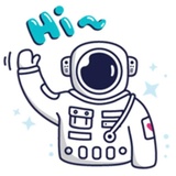 Cosmonaut WhatsApp Sticker #2