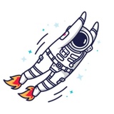 Cosmonaut WhatsApp Sticker #21