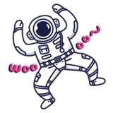 Cosmonaut WhatsApp Sticker #24